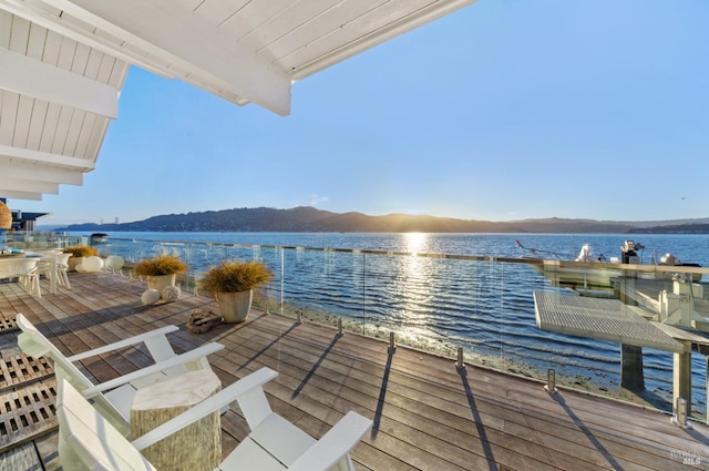 27 W Shore Rd, Belvedere, CA 94920 - dock area featuring a water and mountain view