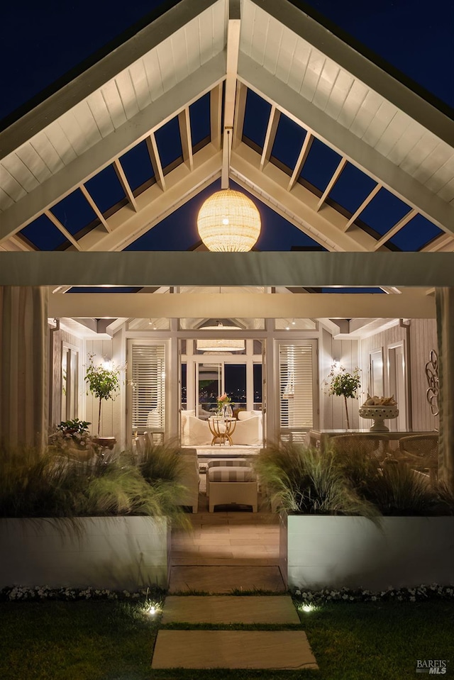 27 W Shore Rd, Belvedere, CA 94920 - view of patio at twilight