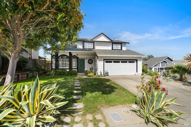 624 N Regatta Dr, Vallejo, CA 94591 - traditional-style home featuring an attached garage, fence, a front yard, and driveway
