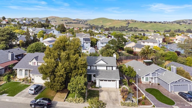 624 N Regatta Dr, Vallejo, CA 94591 - aerial perspective of suburban area featuring a mountain backdrop