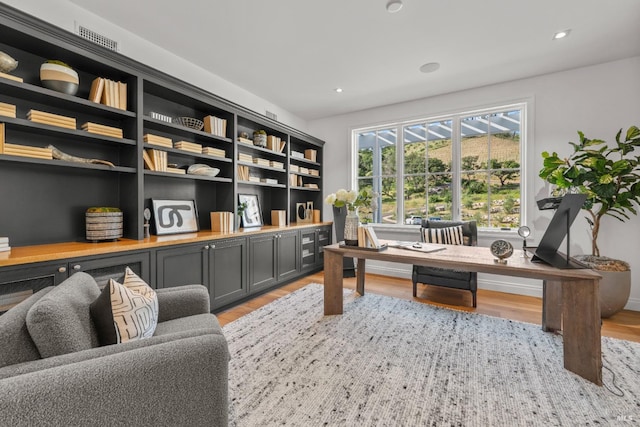 2509 Madrona Ave, Saint Helena, CA 94574 - office area featuring light wood-type flooring and recessed lighting