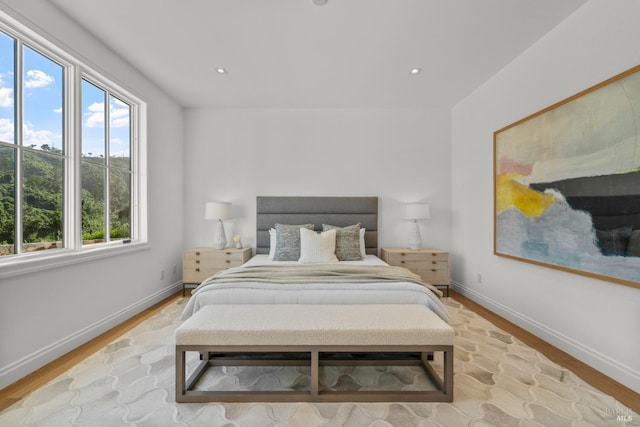 2509 Madrona Ave, Saint Helena, CA 94574 - bedroom featuring baseboards, light wood-type flooring, and recessed lighting