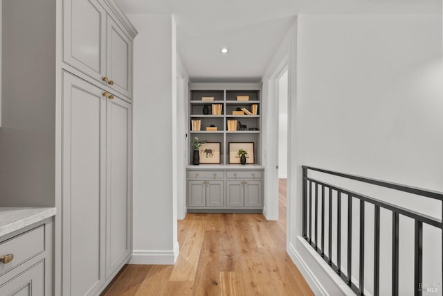 2509 Madrona Ave, Saint Helena, CA 94574 - hallway with light wood-type flooring, baseboards, and recessed lighting