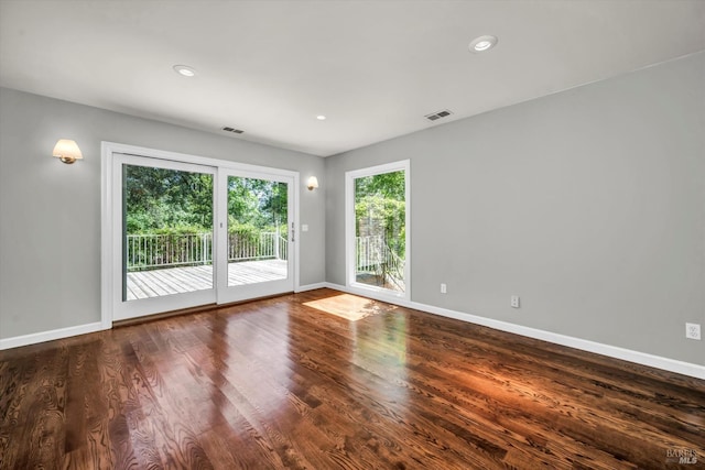 3257 State Highway 128, Calistoga, CA 94515 - unfurnished room with baseboards, wood finished floors, and recessed lighting