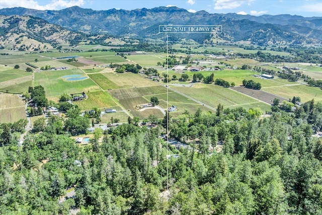 3257 State Highway 128, Calistoga, CA 94515 - view of property location with a mountain backdrop, rural landscape, and rows of crops
