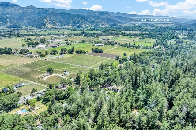 3257 State Highway 128, Calistoga, CA 94515 - aerial overview of property's location featuring a mountainous background