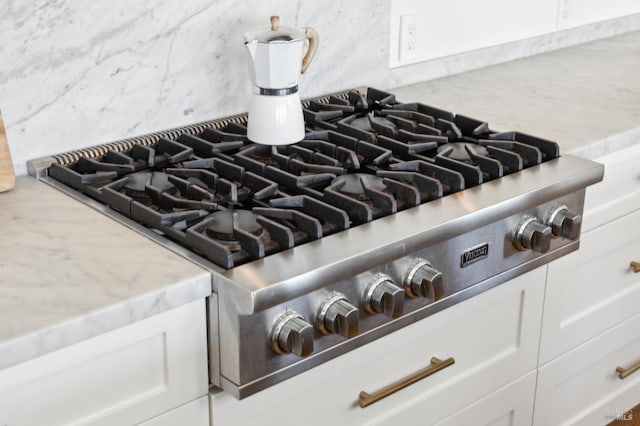 46 Lower N Ter, Tiburon, CA 94920 - interior details with white cabinetry and stainless steel gas cooktop