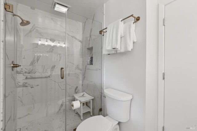 46 Lower N Ter, Tiburon, CA 94920 - bathroom featuring toilet and a marble finish shower