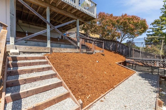 46 Lower N Ter, Tiburon, CA 94920 - view of yard featuring stairs and fence