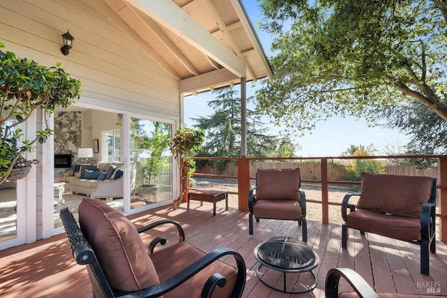 3580 Star Ridge Rd, Hayward, CA 94542 - view of patio featuring an outdoor hangout area and a deck