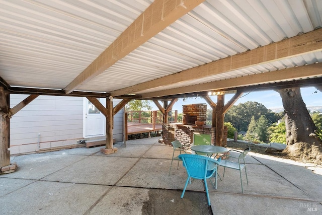 3580 Star Ridge Rd, Hayward, CA 94542 - view of patio with an outdoor fireplace