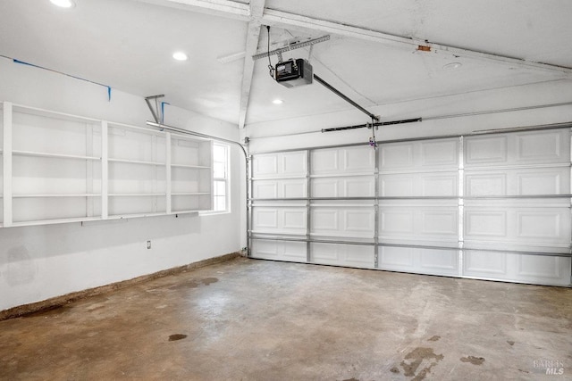 3580 Star Ridge Rd, Hayward, CA 94542 - garage featuring recessed lighting, baseboards, and a garage door opener