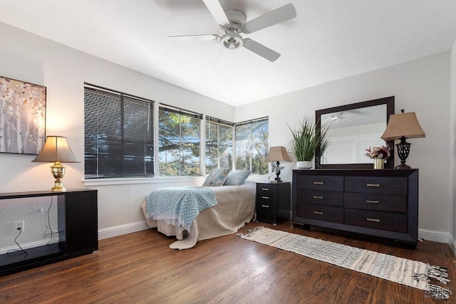 3580 Star Ridge Rd, Hayward, CA 94542 - bedroom featuring baseboards, a ceiling fan, and wood finished floors