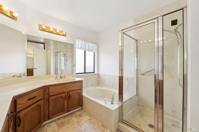 151 Doncaster Dr, Vallejo, CA 94591 - bathroom featuring a stall shower, vanity, and a bath