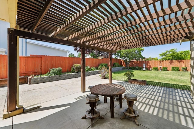 151 Doncaster Dr, Vallejo, CA 94591 - view of patio / terrace with a pergola and a fenced backyard