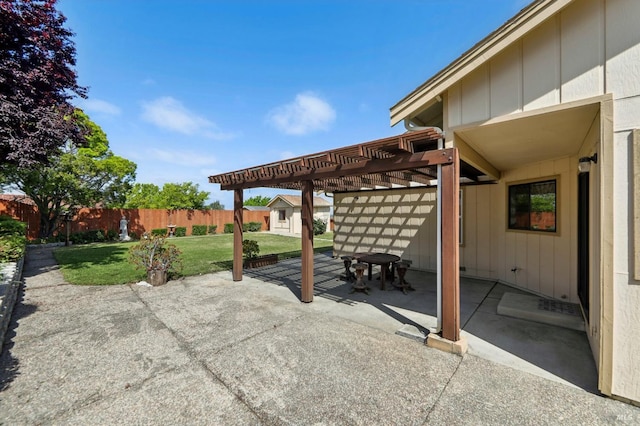 151 Doncaster Dr, Vallejo, CA 94591 - view of patio featuring a pergola and fence private yard