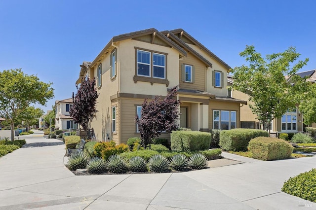 view of front of home with stucco siding