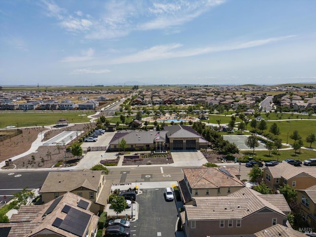 aerial view with a residential view