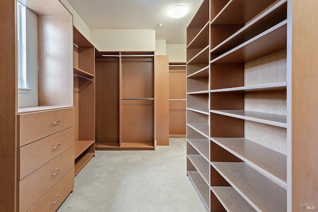 view of walk in closet