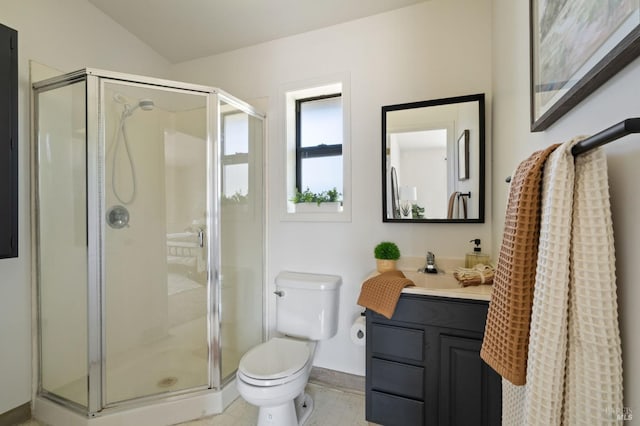1568 Old Adobe Rd, Petaluma, CA 94954 - full bathroom featuring a shower stall, toilet, and vanity
