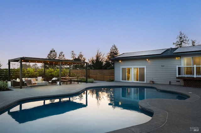 1568 Old Adobe Rd, Petaluma, CA 94954 - view of pool with a patio, a fenced backyard, and an outdoor living space