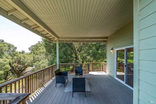 view of wooden terrace