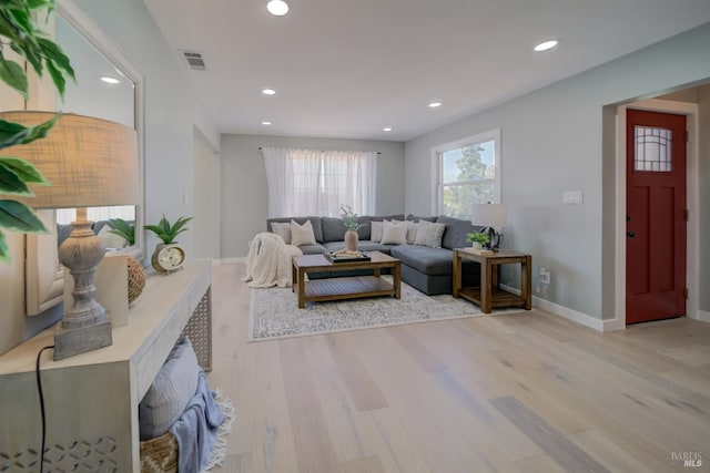 948 Benicia Rd, Vallejo, CA 94591 - living area featuring wood finished floors, baseboards, and recessed lighting