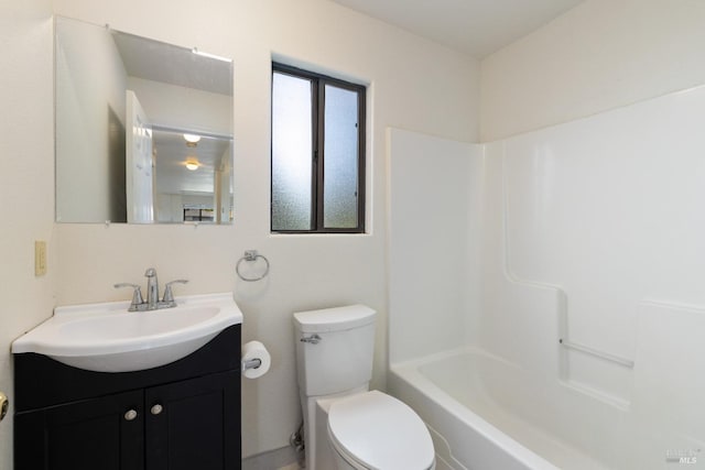 full bath featuring toilet and vanity