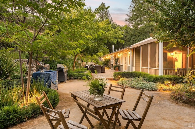 1450 Diamond Mountain Rd, Calistoga, CA 94515 - view of patio featuring grilling area, an outdoor living space, and outdoor dining space