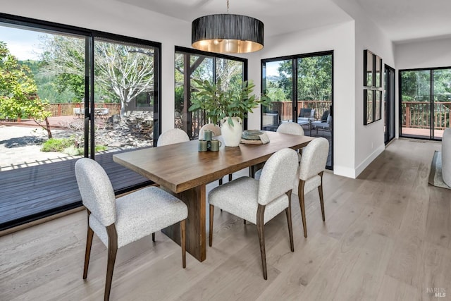 40 Los Pinos, Nicasio, CA 94946 - dining space with light wood finished floors and baseboards