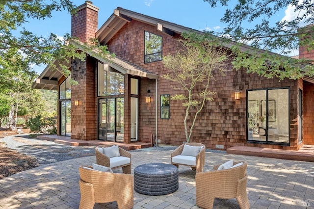 40 Los Pinos, Nicasio, CA 94946 - back of house featuring a chimney and a patio area