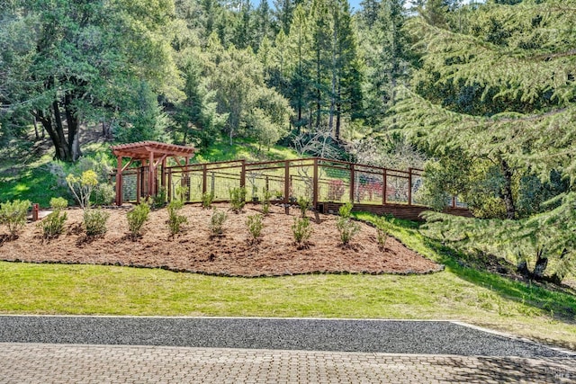 40 Los Pinos, Nicasio, CA 94946 - view of play area featuring a forest view and fence