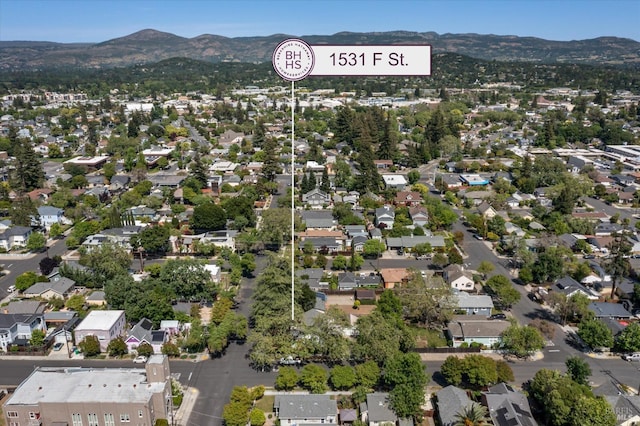 1531 F St, Napa, CA 94559 - bird's eye view with a mountain view and a residential view