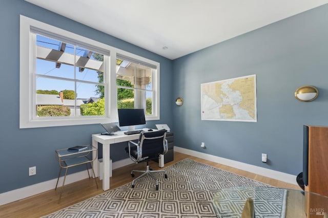 11 Heather Way, Larkspur, CA 94939 - home office with baseboards and wood finished floors