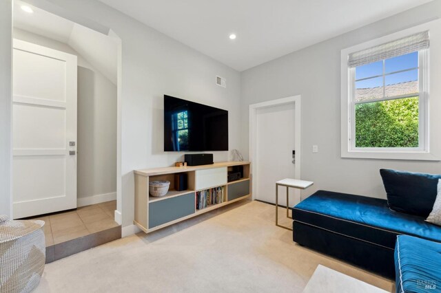 11 Heather Way, Larkspur, CA 94939 - carpeted living room with recessed lighting and baseboards