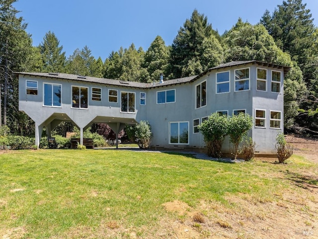 32211 Condor Rd, Willits, CA 95490 - exterior space with stucco siding and a front yard