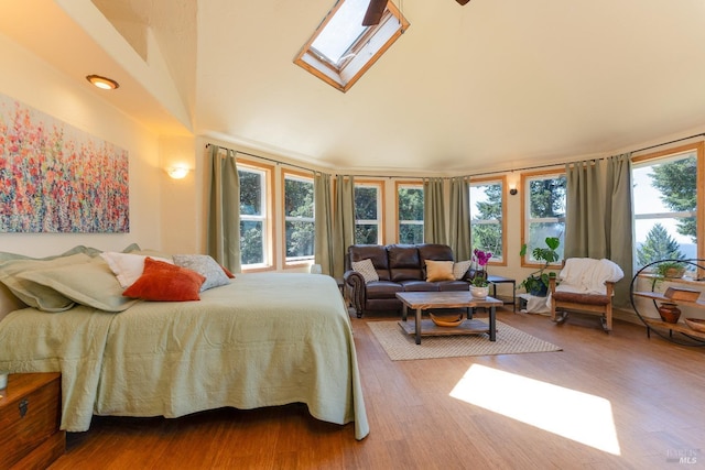 32211 Condor Rd, Willits, CA 95490 - bedroom featuring wood finished floors and a skylight