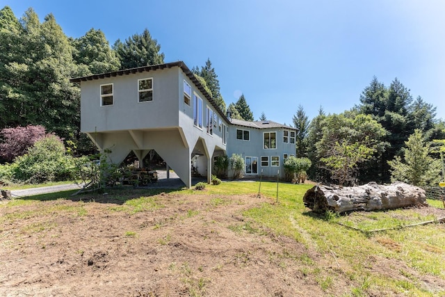 32211 Condor Rd, Willits, CA 95490 - rear view of house with stucco siding