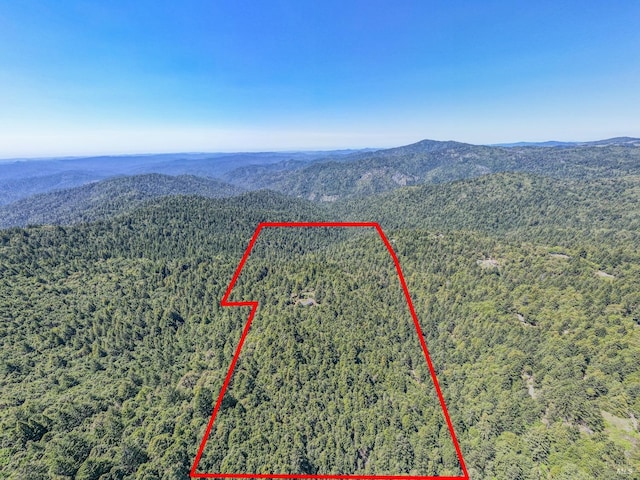 32211 Condor Rd, Willits, CA 95490 - drone / aerial view with a mountain view and a view of trees