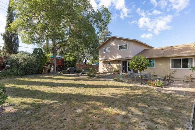 689 Rio Vista Dr, Napa, CA 94558 - rear view of property featuring a patio area and stucco siding