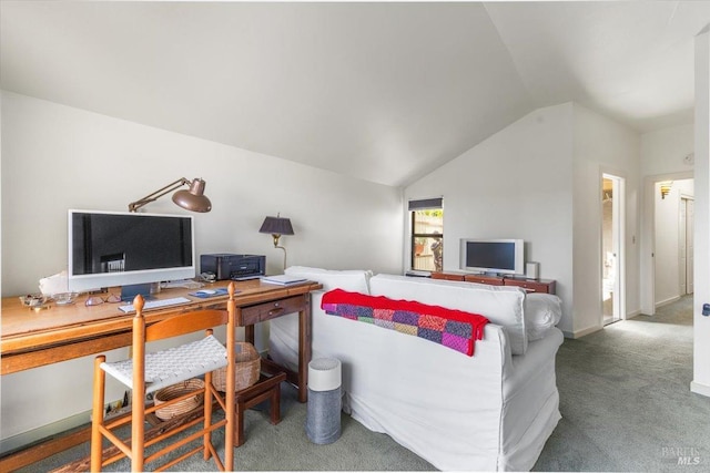 822 2nd St W, Sonoma, CA 95476 - office with carpet flooring and vaulted ceiling