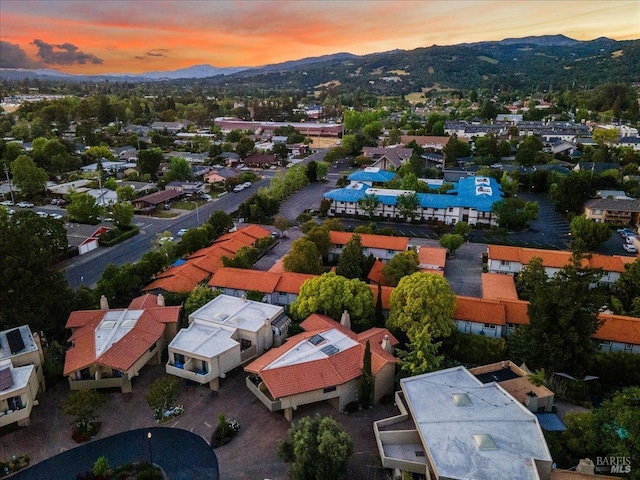 822 2nd St W, Sonoma, CA 95476 - aerial view at dusk with a residential view and a mountain view