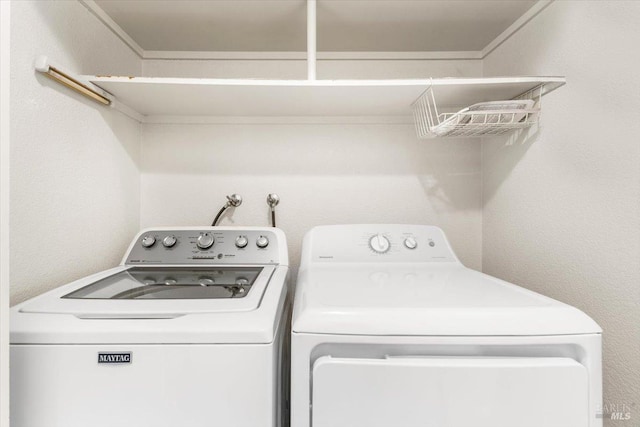 laundry room featuring washer and dryer