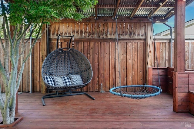 view of wooden deck