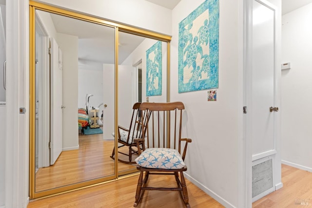 408 White Oak Dr, Santa Rosa, CA 95409 - sitting room featuring light wood-type flooring and baseboards