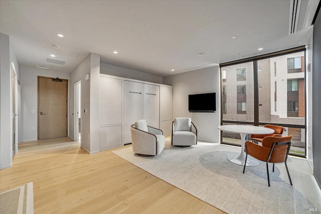 131 Sawmill Cir Unit 203, Healdsburg, CA 95448 - sitting room with light wood finished floors and recessed lighting