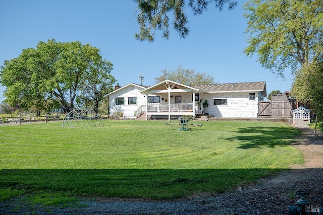 6820 Day Rd, Windsor, CA 95492 - rear view of house featuring a porch and a playground