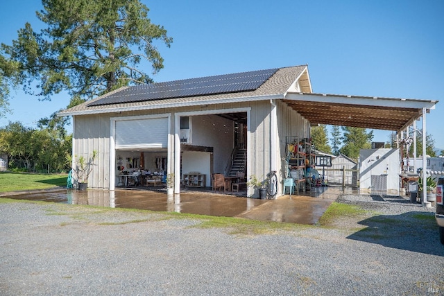 6820 Day Rd, Windsor, CA 95492 - exterior space featuring roof mounted solar panels and an outbuilding