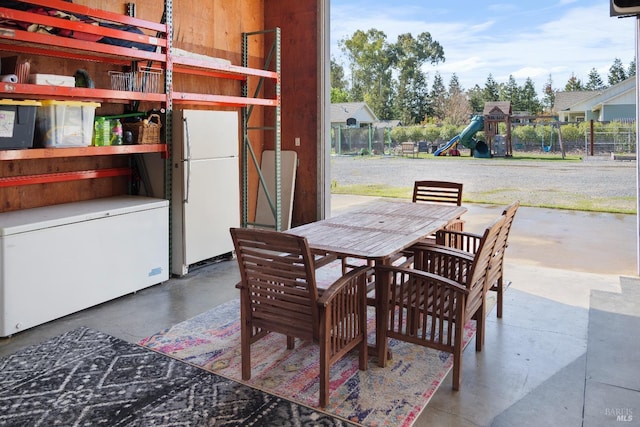 6820 Day Rd, Windsor, CA 95492 - view of patio / terrace featuring a playground, outdoor dining area, and fence