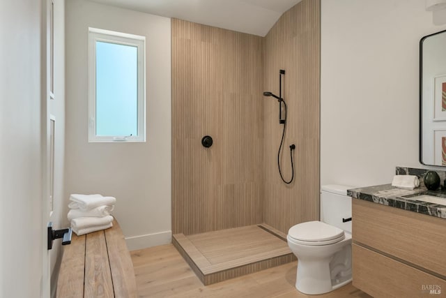 1575 Felder Rd, Sonoma, CA 95476 - full bathroom featuring wood finished floors, toilet, vanity, and walk in shower